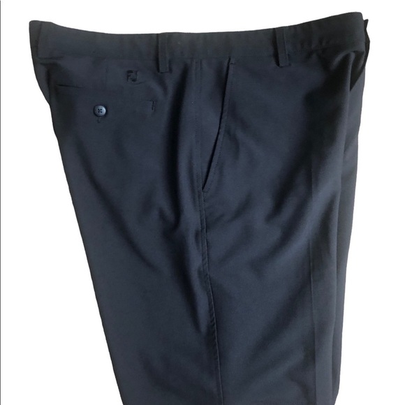 FJ FootJoy Black Flat Front 24201 Golf Shorts Quick Dry 36” Inseam 9.5” Dressy - Picture 4 of 8